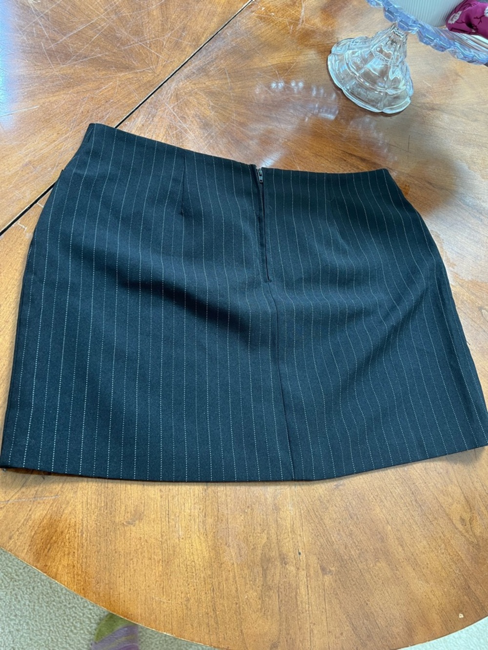 Black Pinstripe Women’s Mini Skirt